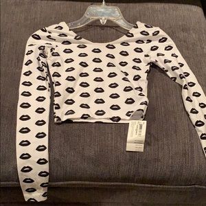 American Apparel lip shirt